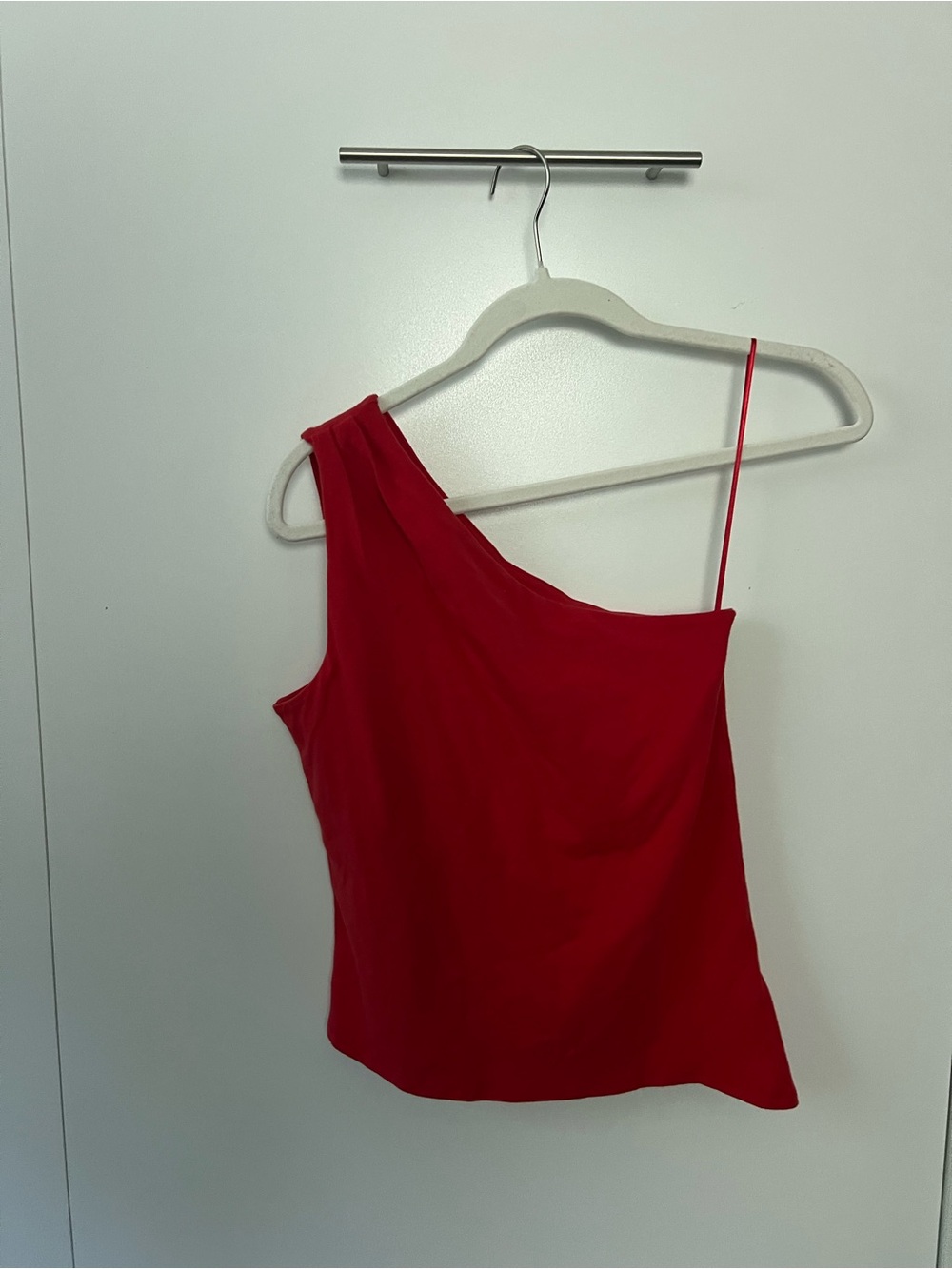 Hollister Red One-Shoulder Asymmetric Tank